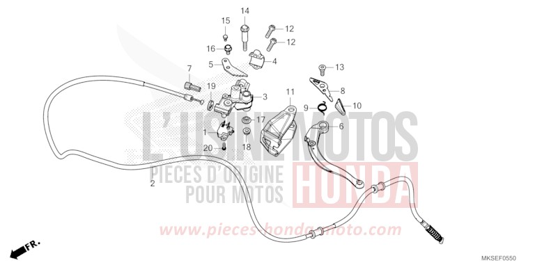 HANDBREMSHEBEL von Africa Twin DCT MAT BALLISTIC BLACK METALLIC (NHA86) von 2021